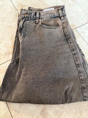 GAP Gray High-Rise Horseshoe Jeans